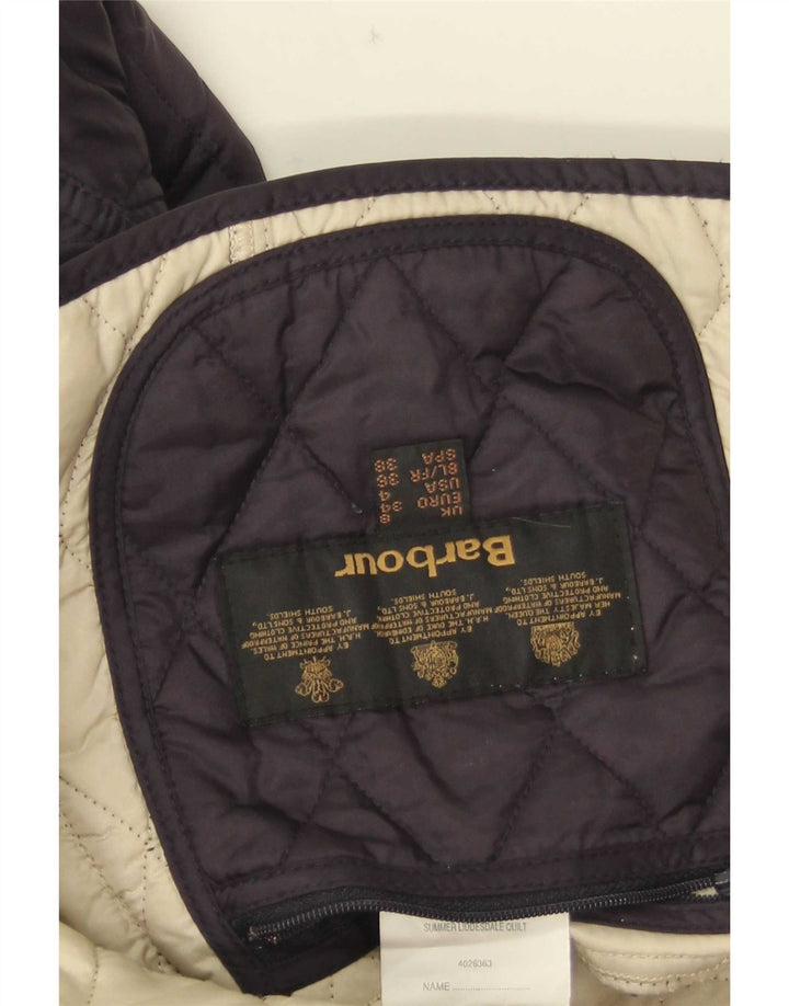 Barbour Chaqueta acolchada para mujer UK 8 Small Poliamida azul marino