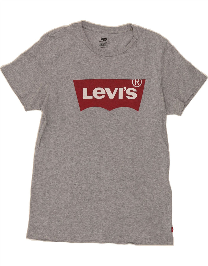 LEVI'S Mens Graphic T-Shirt Top Small Grey Cotton Vintage Levi's and Second-Hand Levi's from Messina Hembry 