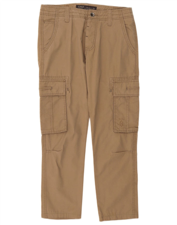 ESPRIT Pantalón cargo recto para hombre W30 L27 Algodón beige