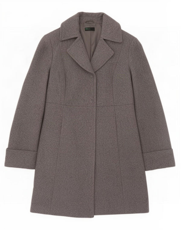 Abrigo Benetton Mujer IT 42 Lana Gris Medio