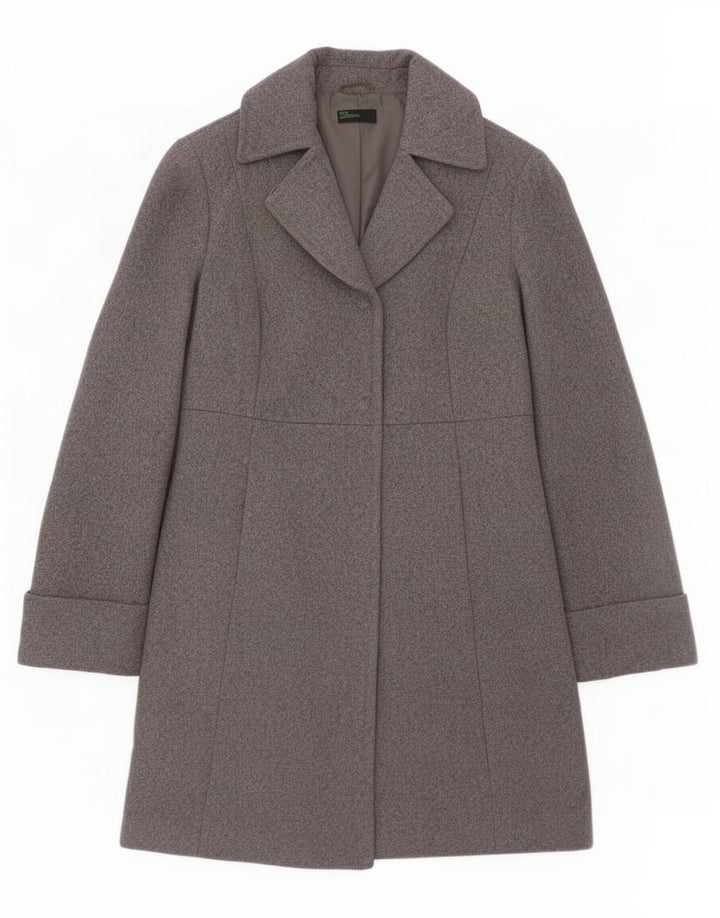 Abrigo Benetton Mujer IT 42 Lana Gris Medio
