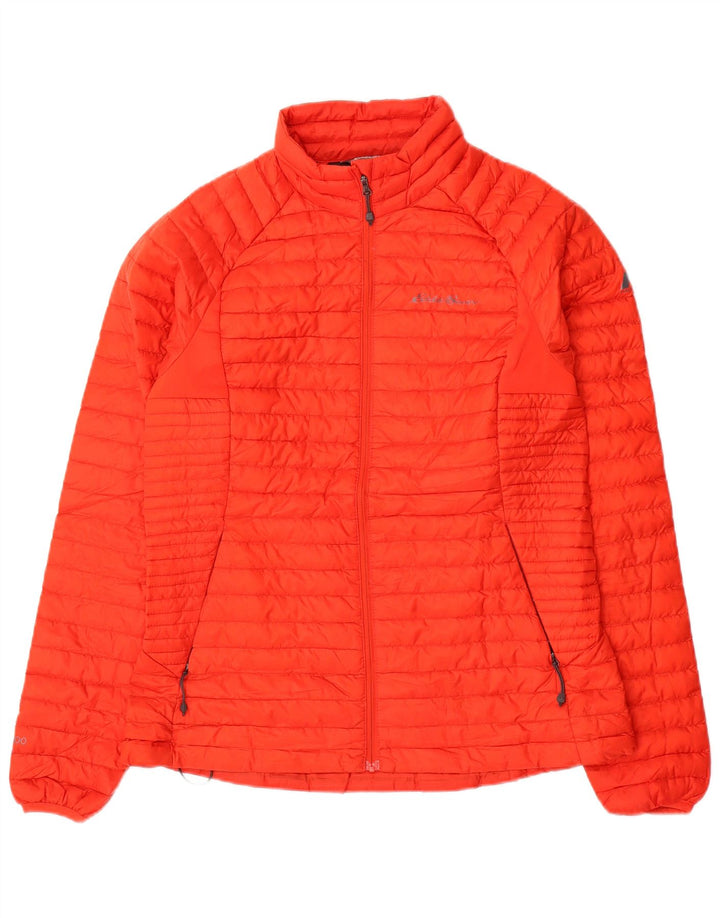EDDIE BAUER Chaqueta acolchada para mujer UK 10 Small Red Poliéster