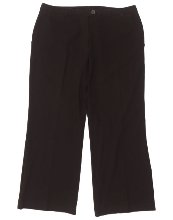 Marks & Spencer Pantalones de traje de cintura alta para mujer UK 46 Large W34 L28 Negro
