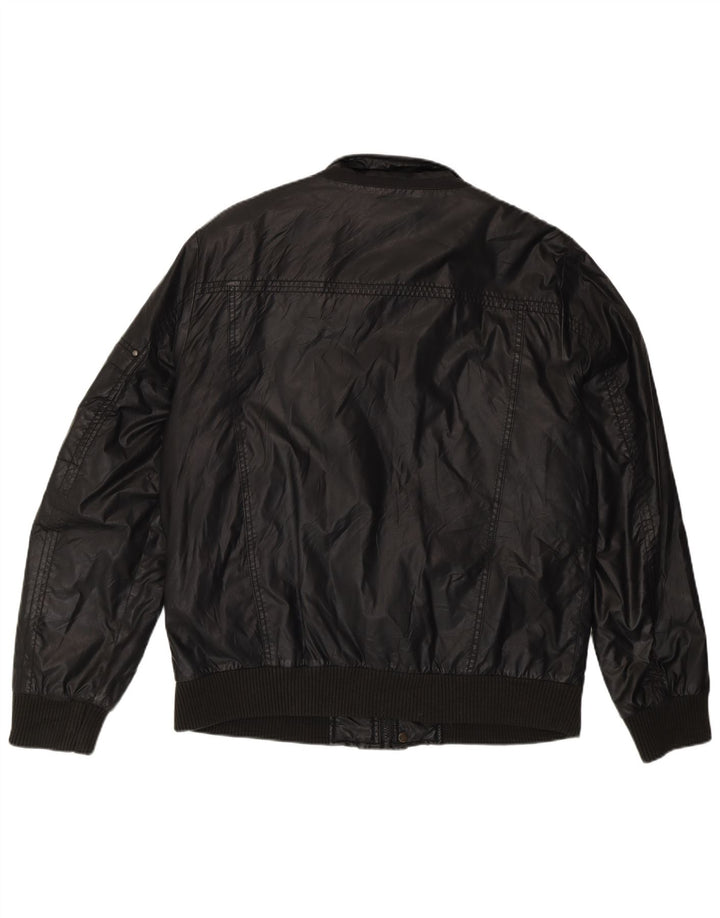 Geox Mens Respira Bomber Jacket UK 42 XL Poliéster negro