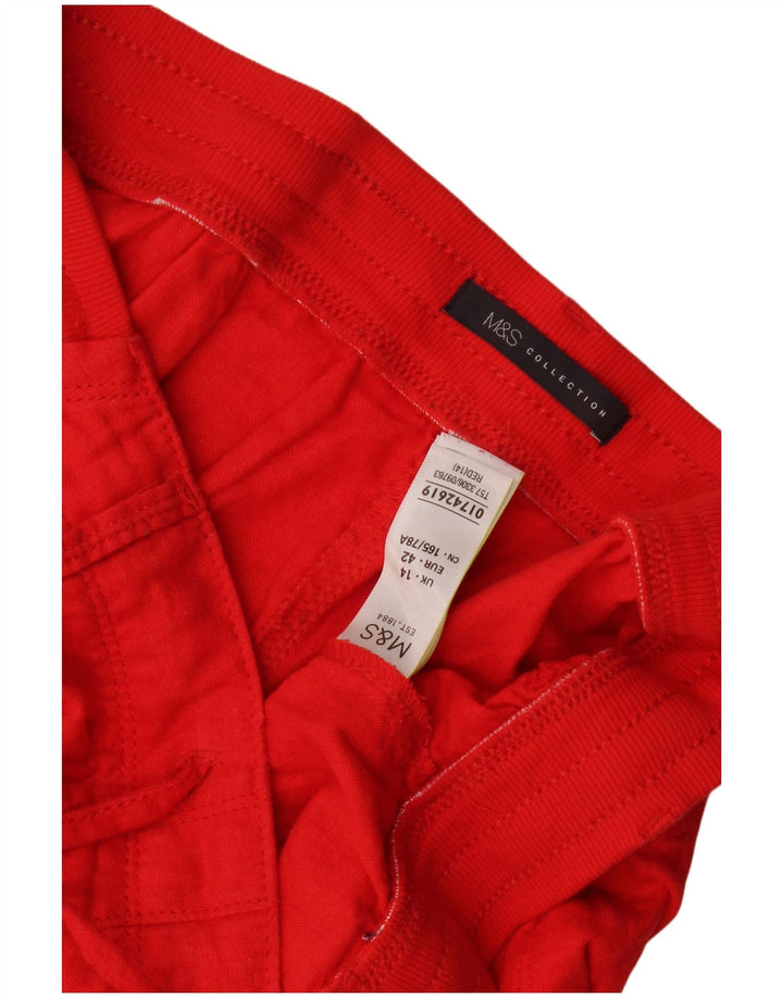 Marks & Spencer Pantalones cortos chinos para mujer UK 14 Large W34 Red Flax