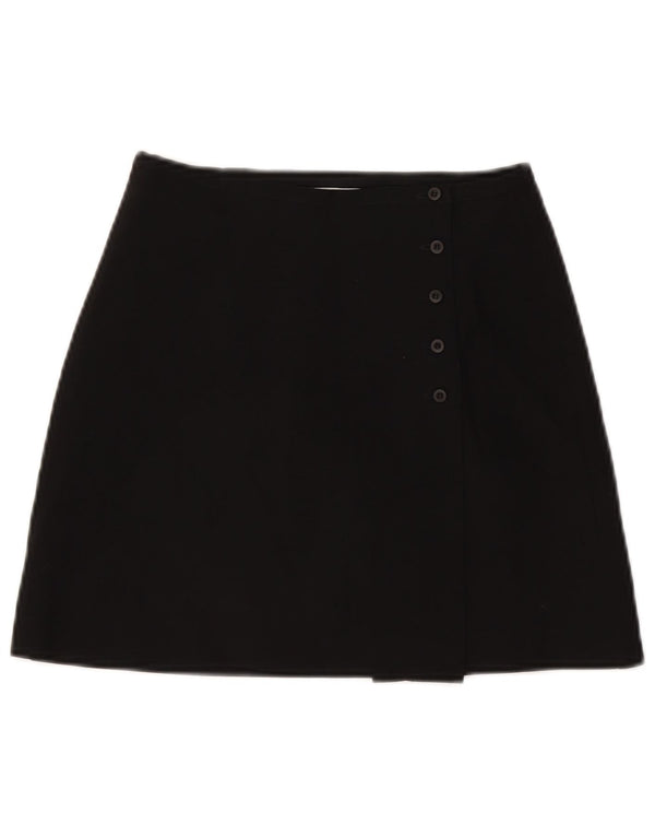 Zara Mujer Mini Falda Cruzada W24 XS Poliéster Negro
