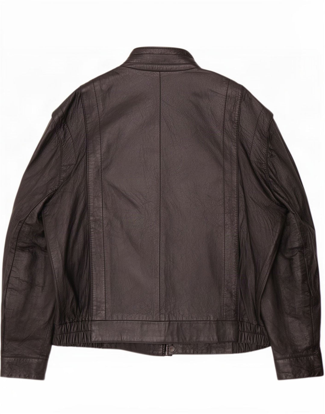 Chaqueta de cuero vintage para hombre IT 52 XL Negro