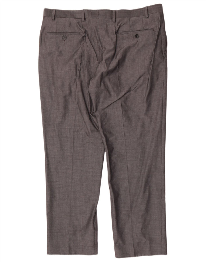 Marks & Spencer Pantalones de traje rectos Autograph para hombre W38 L29 Lana gris