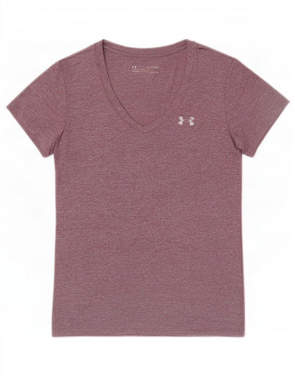 Under Armour Camiseta holgada Heat Gear para mujer UK 6 XS Púrpura moteado