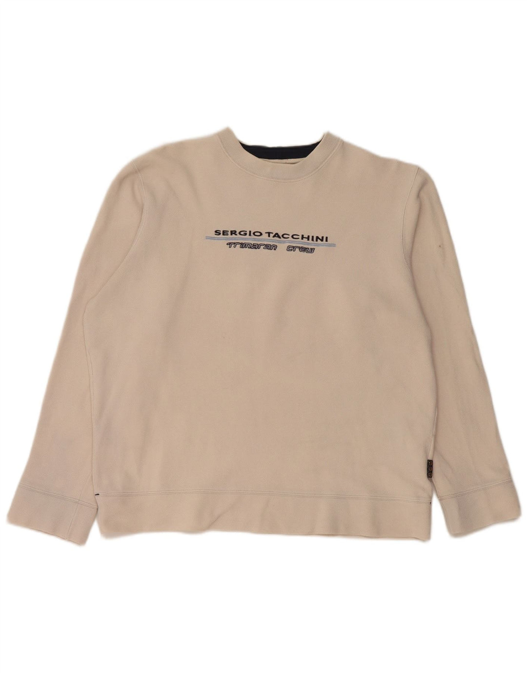 SERGIO TACCHINI Sudadera gráfica para mujer Jersey UK 18 XL Off White