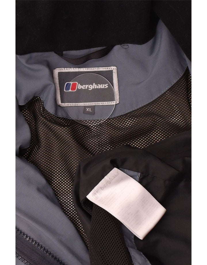 Berghaus Chaqueta impermeable con capucha para hombre UK 42 XL Azul marino Poliéster