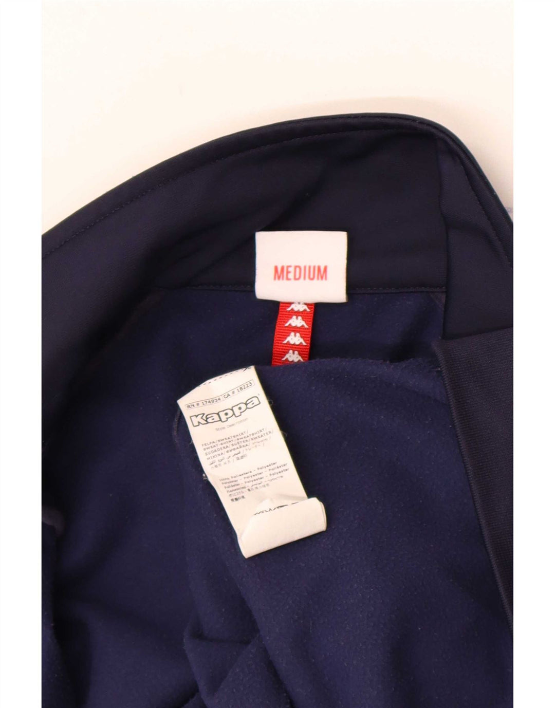 Kappa Hombre Chaqueta Top De Chándal Con Gráfico Medium Azul Marino Colorblock