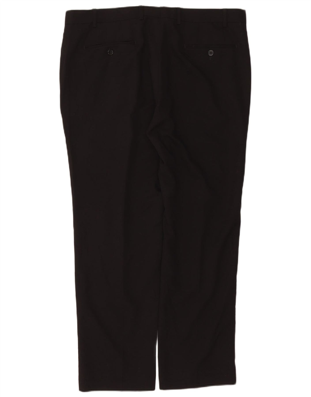 RALPH LAUREN Pantalón de traje recto para hombre W38 L30 Poliéster negro