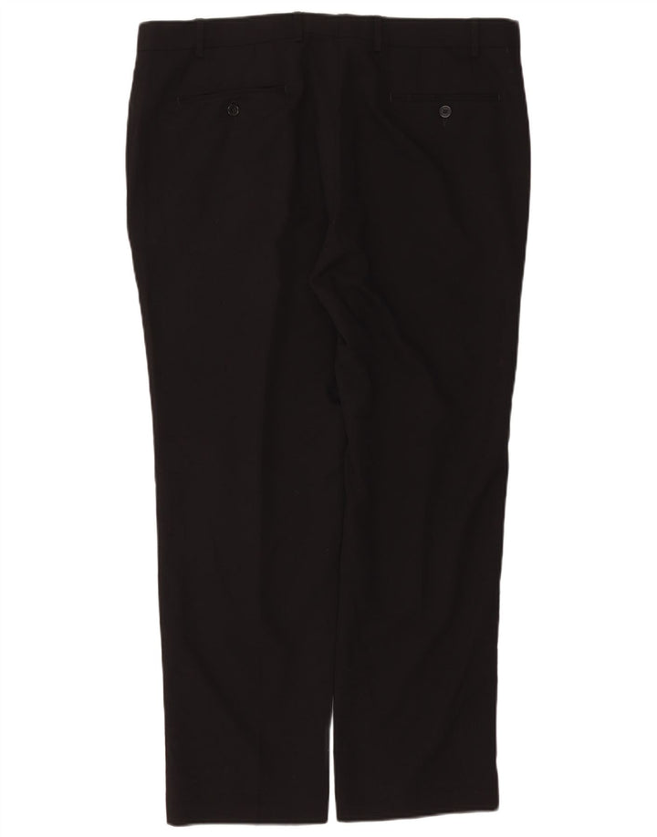 RALPH LAUREN Pantalón de traje recto para hombre W38 L30 Poliéster negro