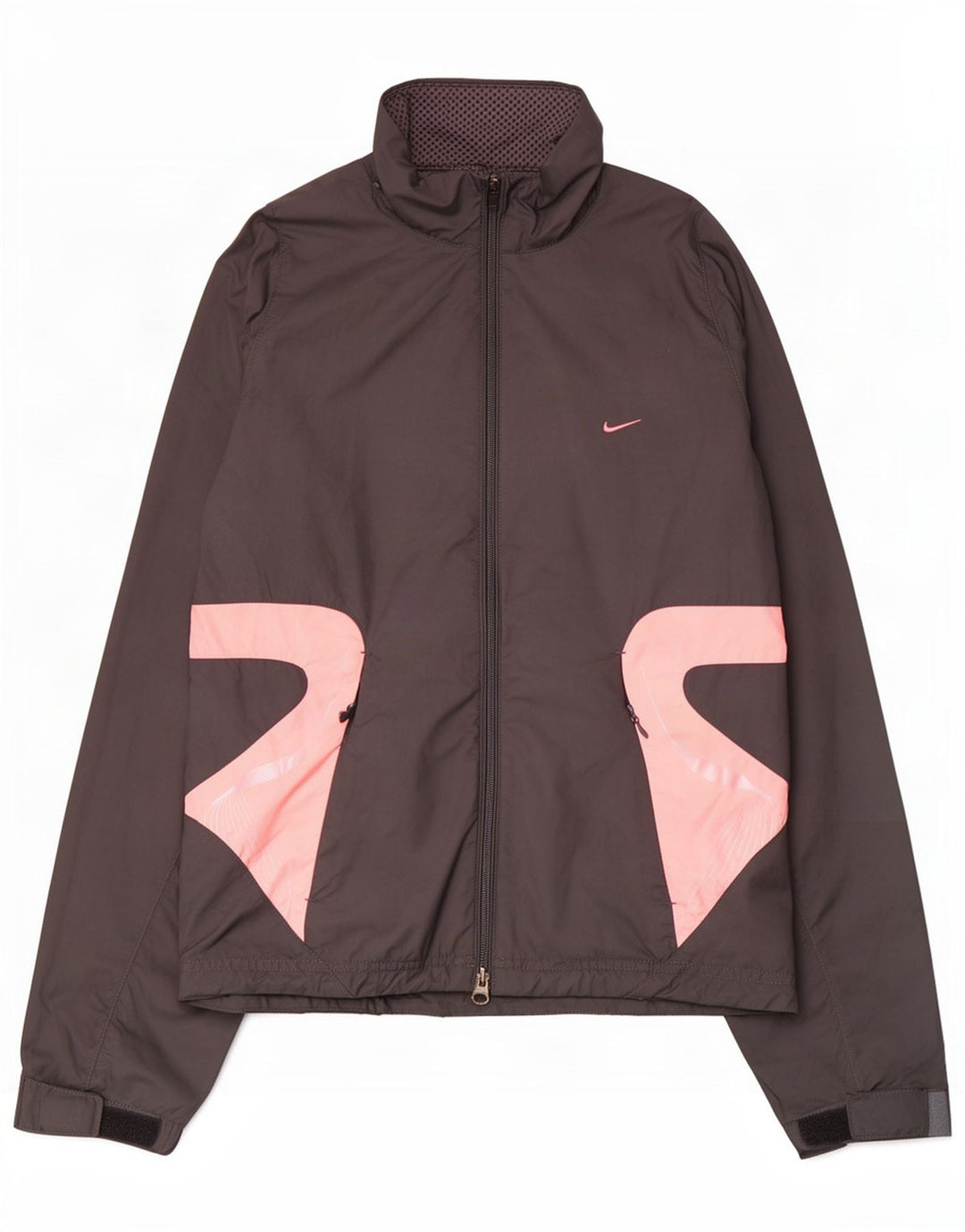 Chaqueta impermeable Nike Climalite para mujer UK 8/10 Small Grey Colourblock Poliéster