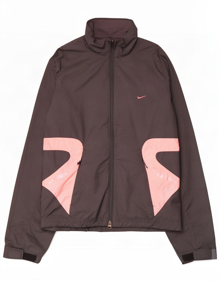 Chaqueta impermeable Nike Climalite para mujer UK 8/10 Small Grey Colourblock Poliéster