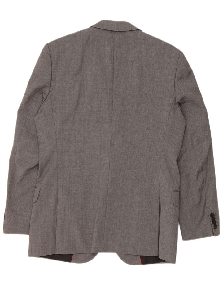 Hugo Boss Chaqueta tipo blazer de 2 botones para hombre EU 48 Lana virgen gris medio