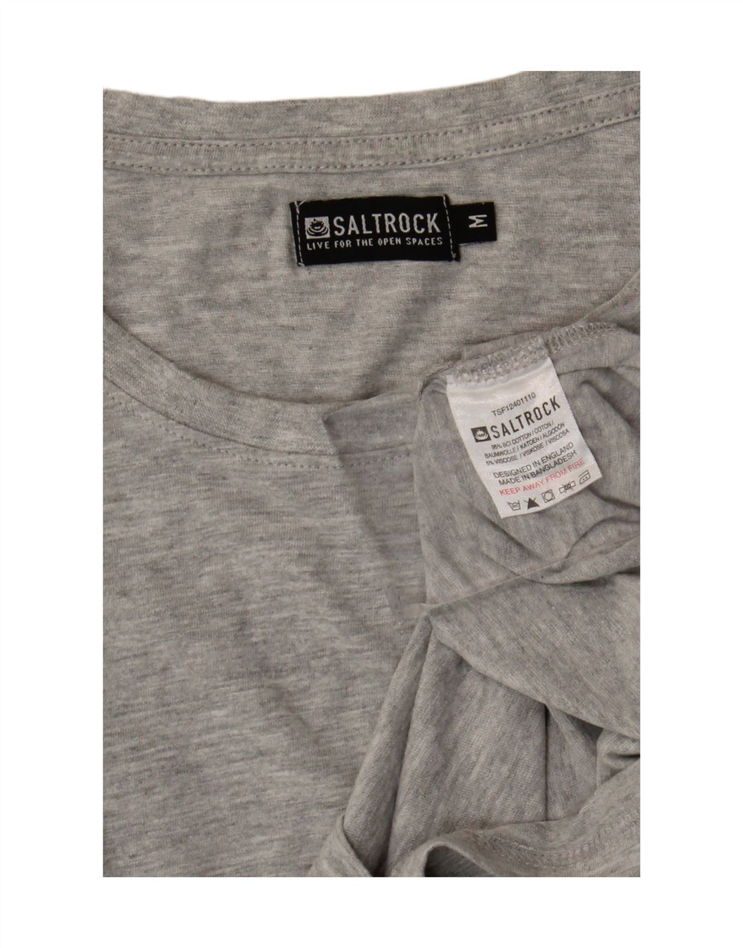 Camiseta Saltrock Hombre Top Algodón Gris Medio