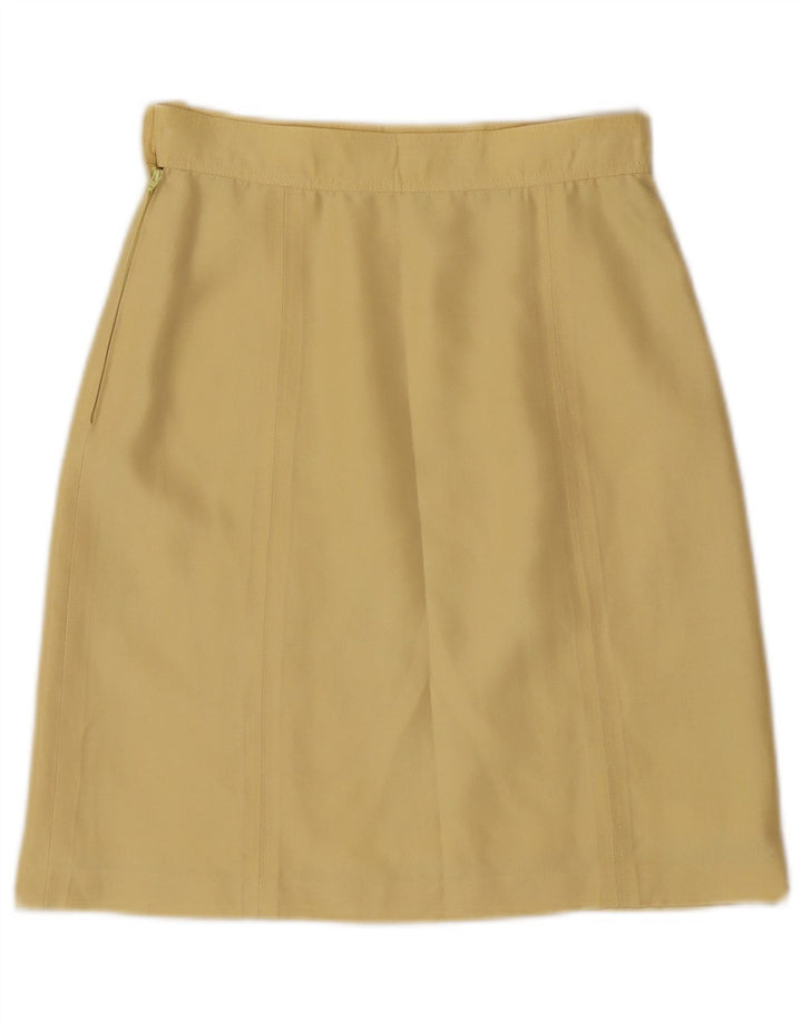 Falda recta vintage para mujer W26 pequeña amarilla