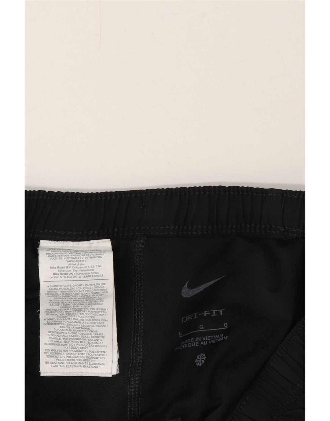 Nike Dri Fit - Pantalones cortos deportivos para hombre (poliéster), color negro