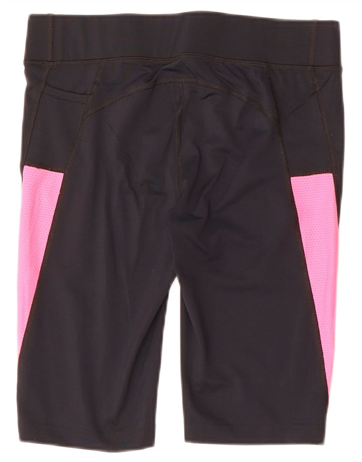 FILA Pantalones cortos deportivos para mujer UK 10 Small Black Colourblock Poliéster