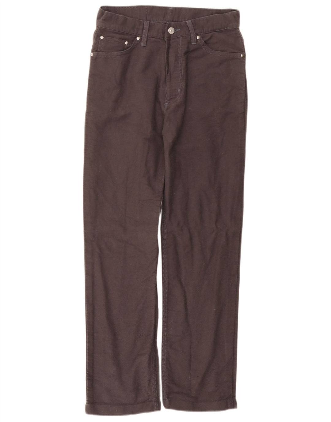 Pantalones Casuales Rectos Mujer Carrera W28 L29 Gris