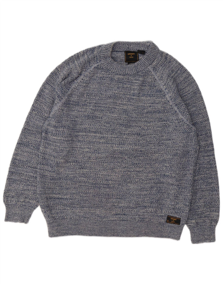 Superdry Jersey De Cuello Redondo Para Hombre De Algodón A Rayas Azul Grande