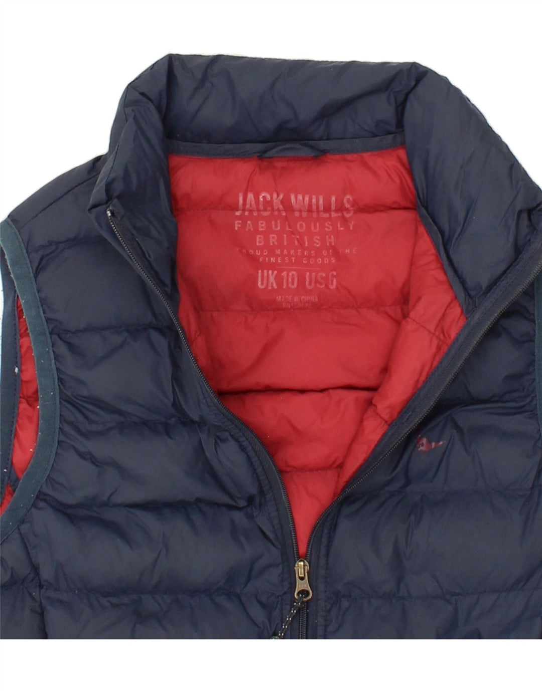 JACK WILLS Boys Padded Gilet 9-10 Years Navy Blue Nylon Vintage Jack Wills and Second-Hand Jack Wills from Messina Hembry 