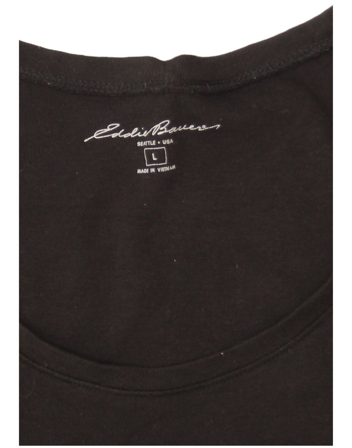 EDDIE BAUER Camiseta para mujer Top UK 46 Large Black