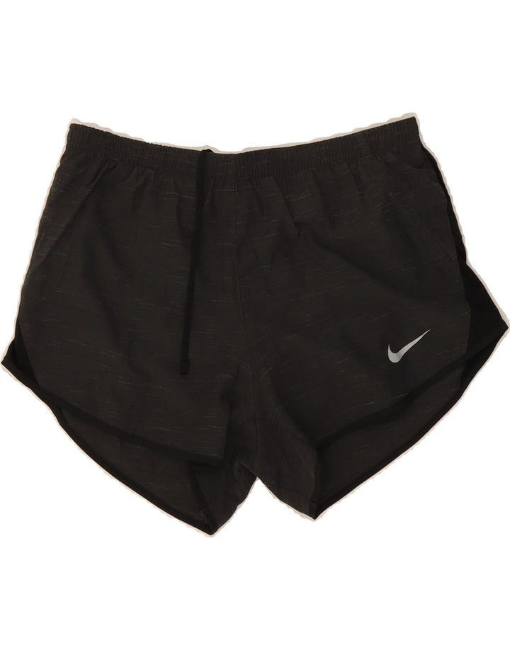 NIKE Womens Dri Fit Sport Shorts UK 10 Small Grey Flecked Polyester Vintage Nike and Second-Hand Nike from Messina Hembry 