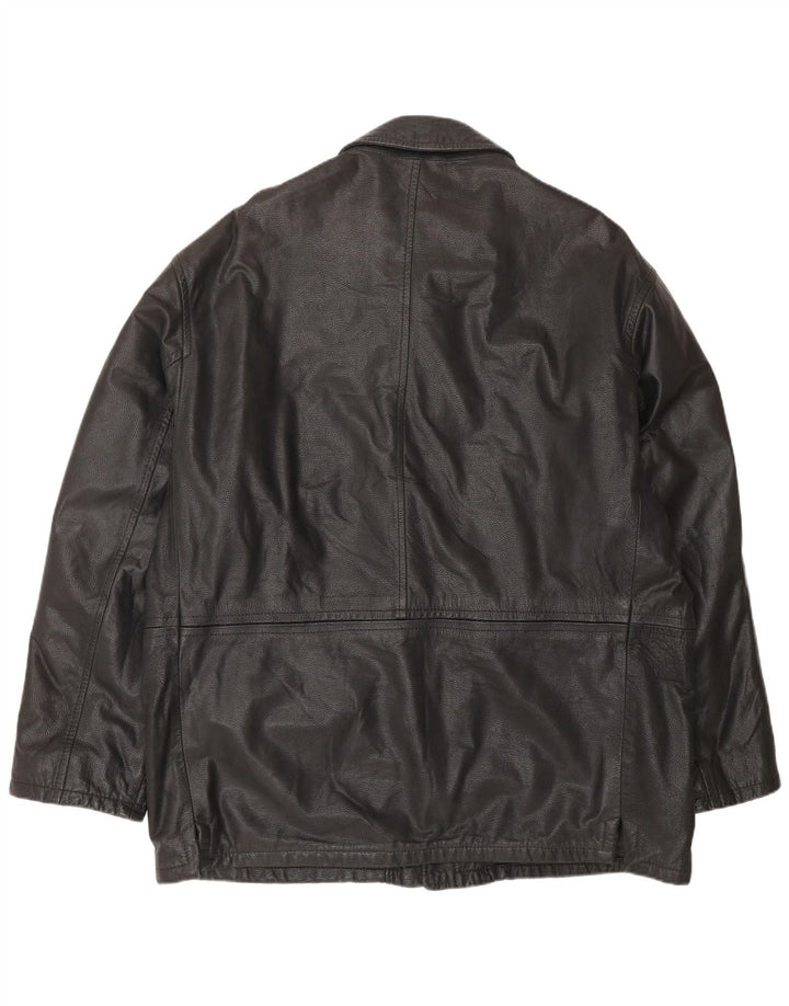 Conbipel Chaqueta de cuero para hombre IT 56 2XL Cuero negro