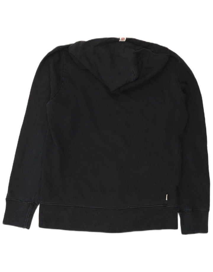 Franklin Marshall - Sudadera con capucha para hombre, talla grande, algodón negro