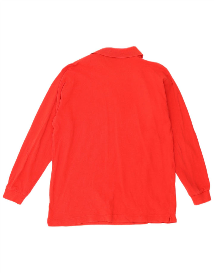 Kappa Polo De Manga Larga Para Hombre Algodón Rojo Medio