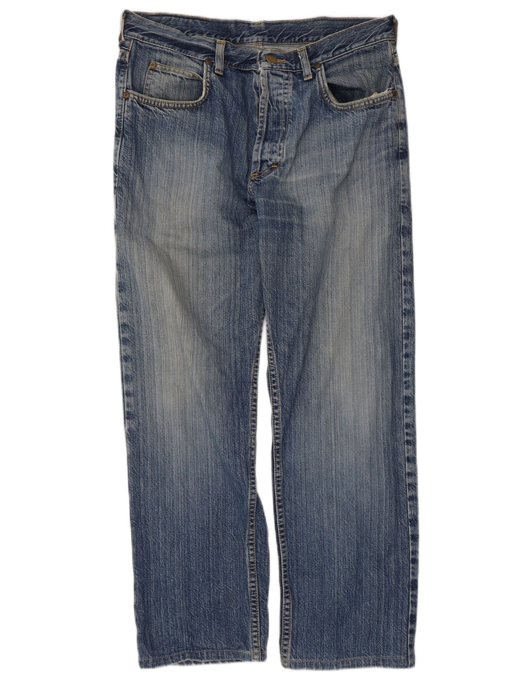 Lee Vaqueros Rectos Seattle Para Hombre W34 L27 Algodón Azul