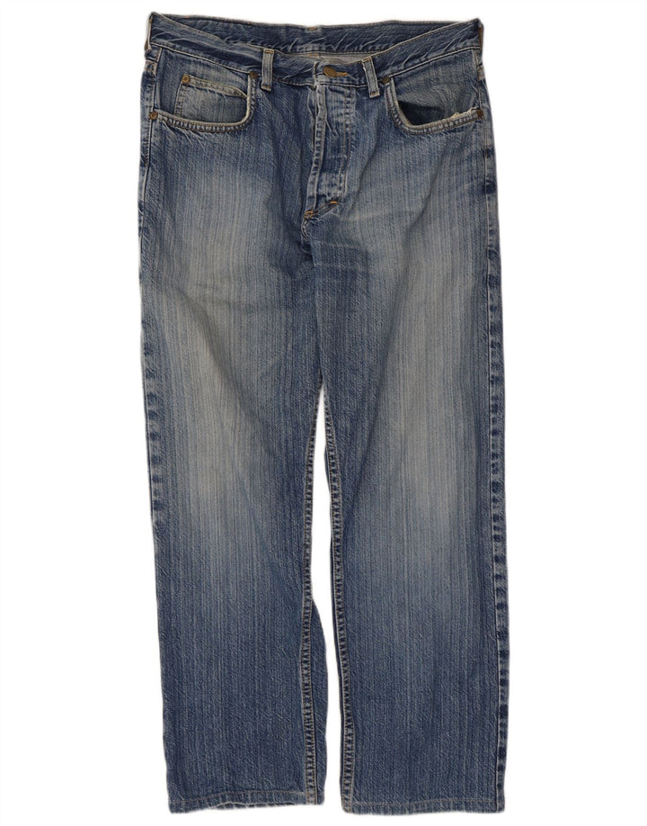Lee Vaqueros Rectos Seattle Para Hombre W34 L27 Algodón Azul