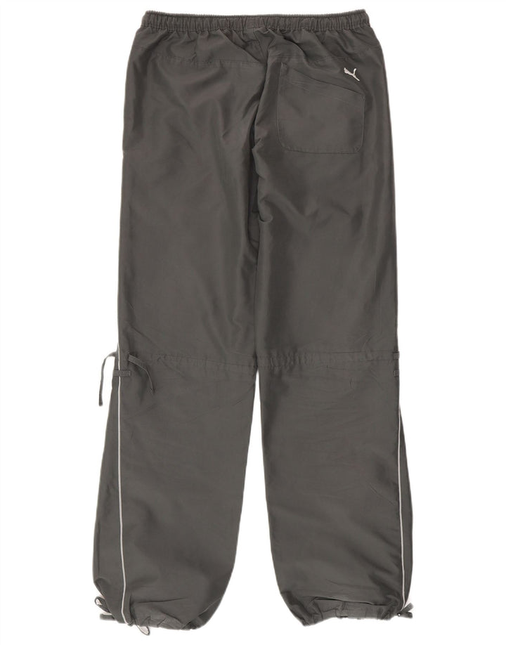 Puma Mujer Chándal Pantalones Joggers UK 10 Pequeño Gris Poliéster