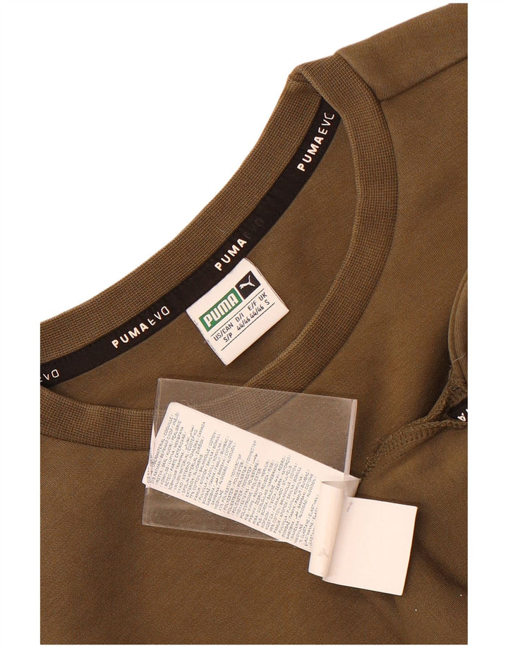 Puma Hombre Sudadera Gráfica Jersey Pequeño Algodón Caqui