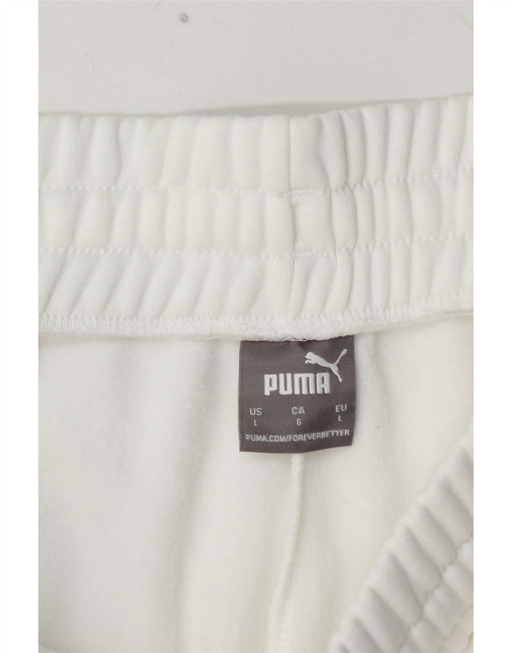 PUMA Pantalones de chándal con estampado gráfico Joggers Large White Colorblock