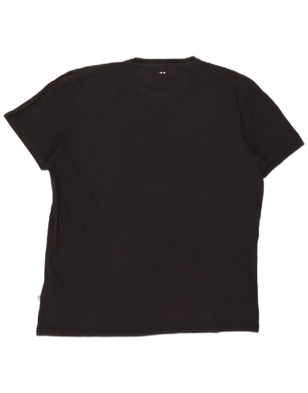Napapijri Camiseta gráfica para hombre Top 2XL Algodón negro