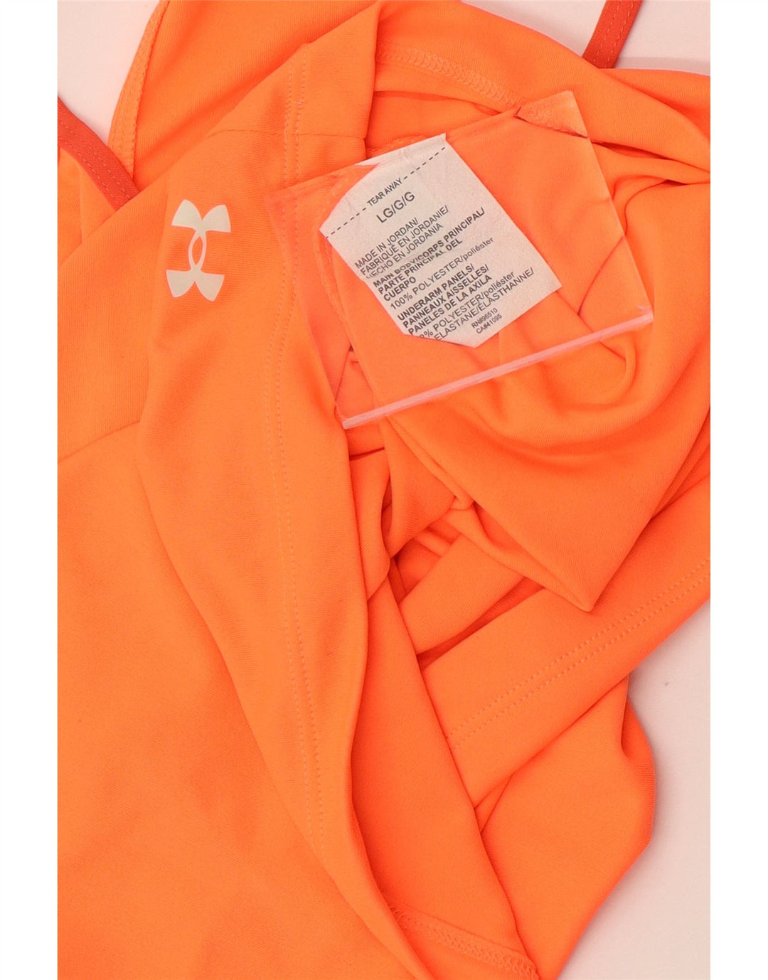Under Armour Camiseta sin mangas para mujer UK 40 Grande Poliéster naranja