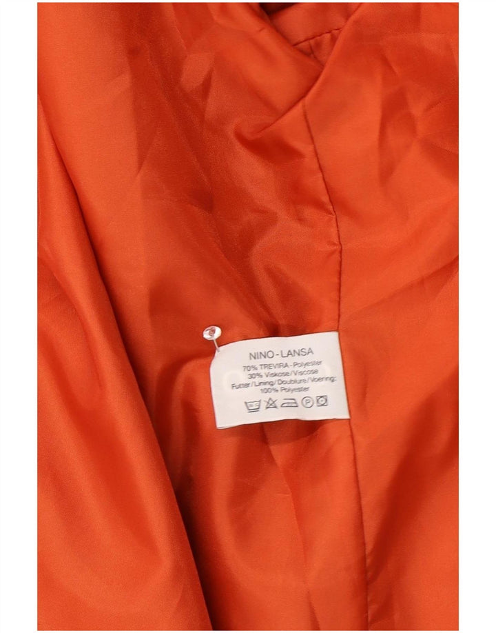 NINO Chaqueta tipo blazer con doble botonadura para mujer UK 46 Grande Poliéster naranja