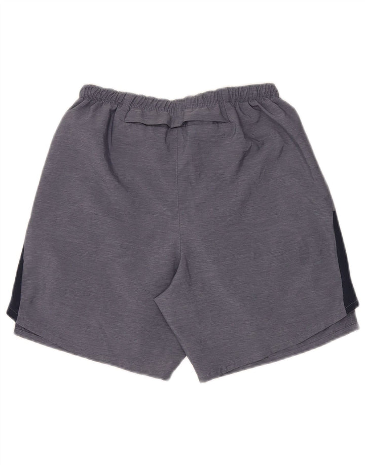 NIKE Pantalones cortos deportivos Dri Fit para mujer UK 10 Pequeño azul Colorblock Poliéster