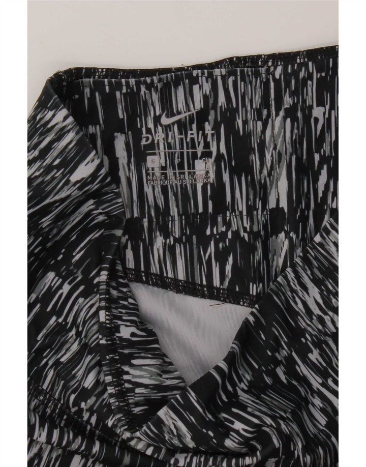 Nike Leggings capri Dri Fit para mujer con patrón abstracto, talla S, color negro