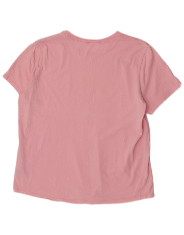 Nike Camiseta gráfica para mujer Top UK 46 Large Pink Cotton