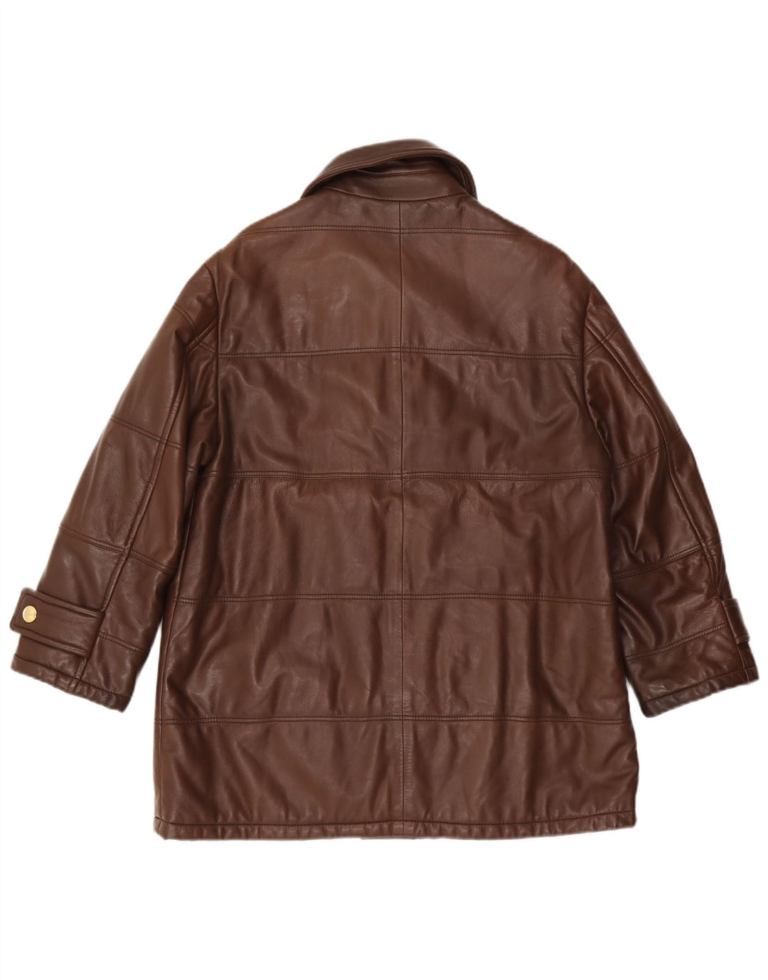 Chaqueta de cuero vintage para mujer IT 42 Marrón medio