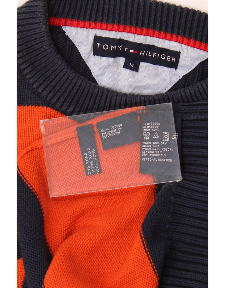 Tommy Hilfiger Jersey con cuello redondo para hombre, color azul marino medio