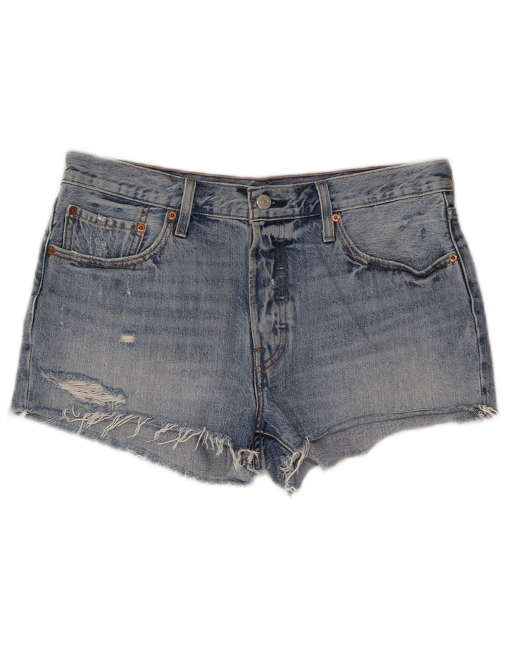 Levi's Mujer 501 Shorts Vaqueros W32 Algodón Azul Medio