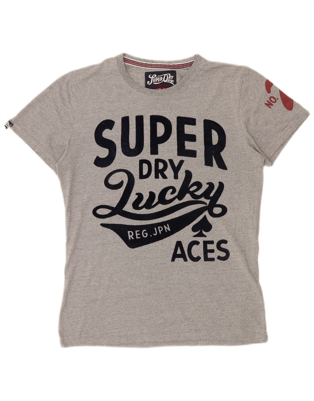 SUPERDRY Camiseta gráfica para hombre Top de algodón gris medio