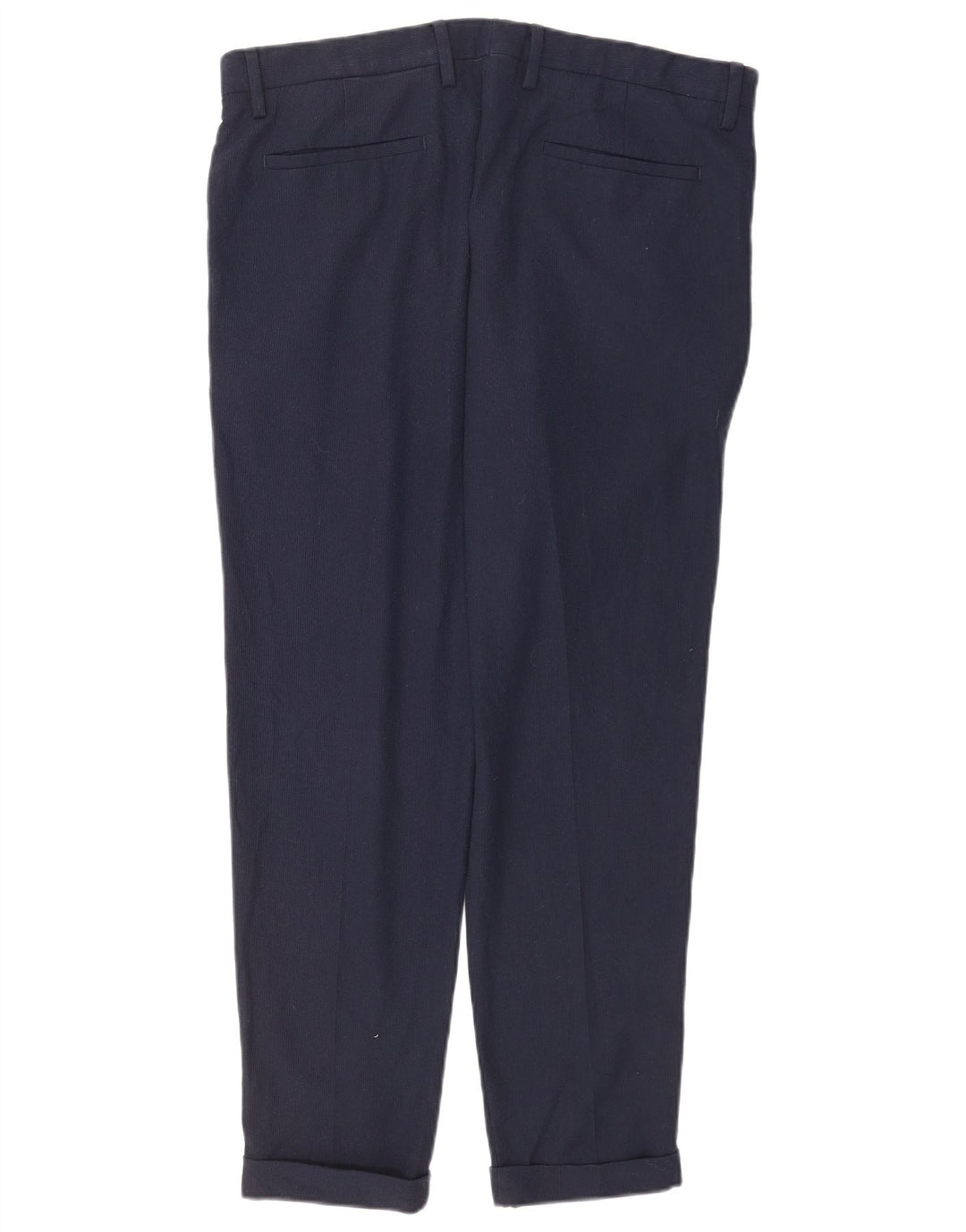 Zara Pantalón de traje ajustado para hombre EU 44 Large W34 L30 Azul marino Poliéster