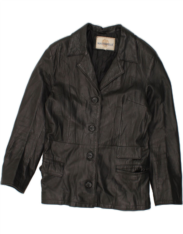 MASTERPELLE Womens Leather Jacket IT 48 XL Black Leather Vintage Masterpelle and Second-Hand Masterpelle from Messina Hembry 